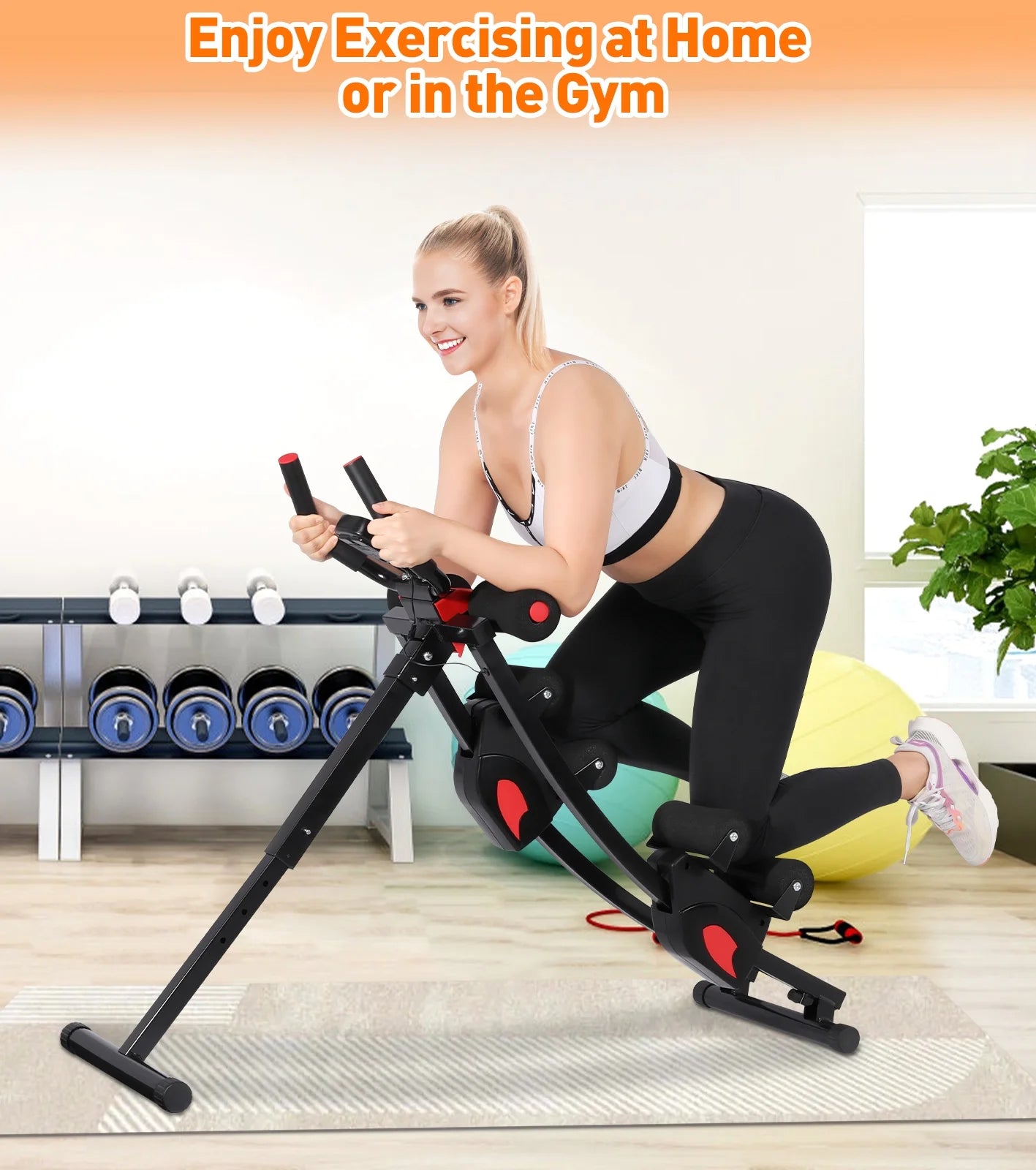 Wostoo Fitness Ab Machine - Adjustable Resistance Ab Workout Equipment