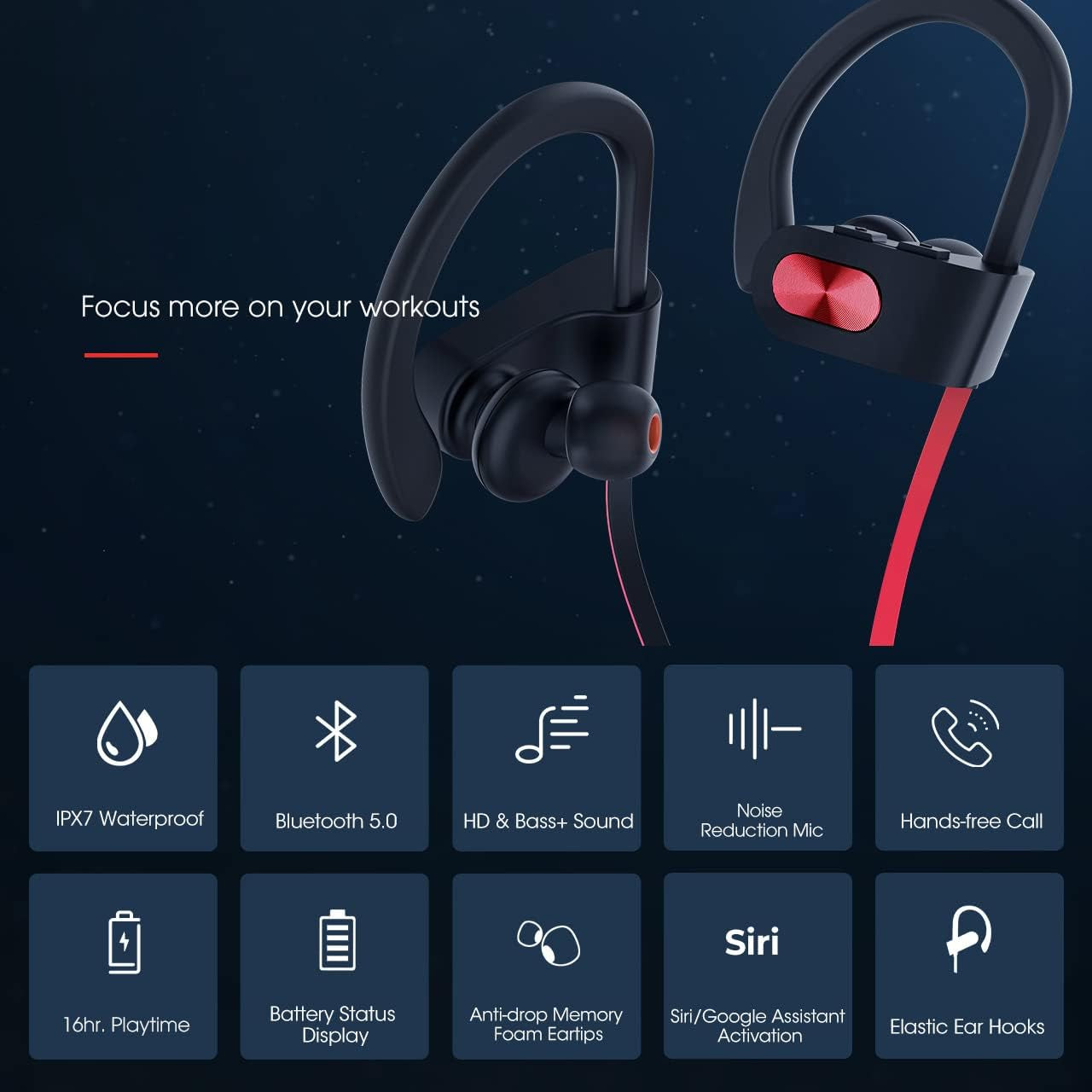 Flame Earbeats Bluetooth HD Bass