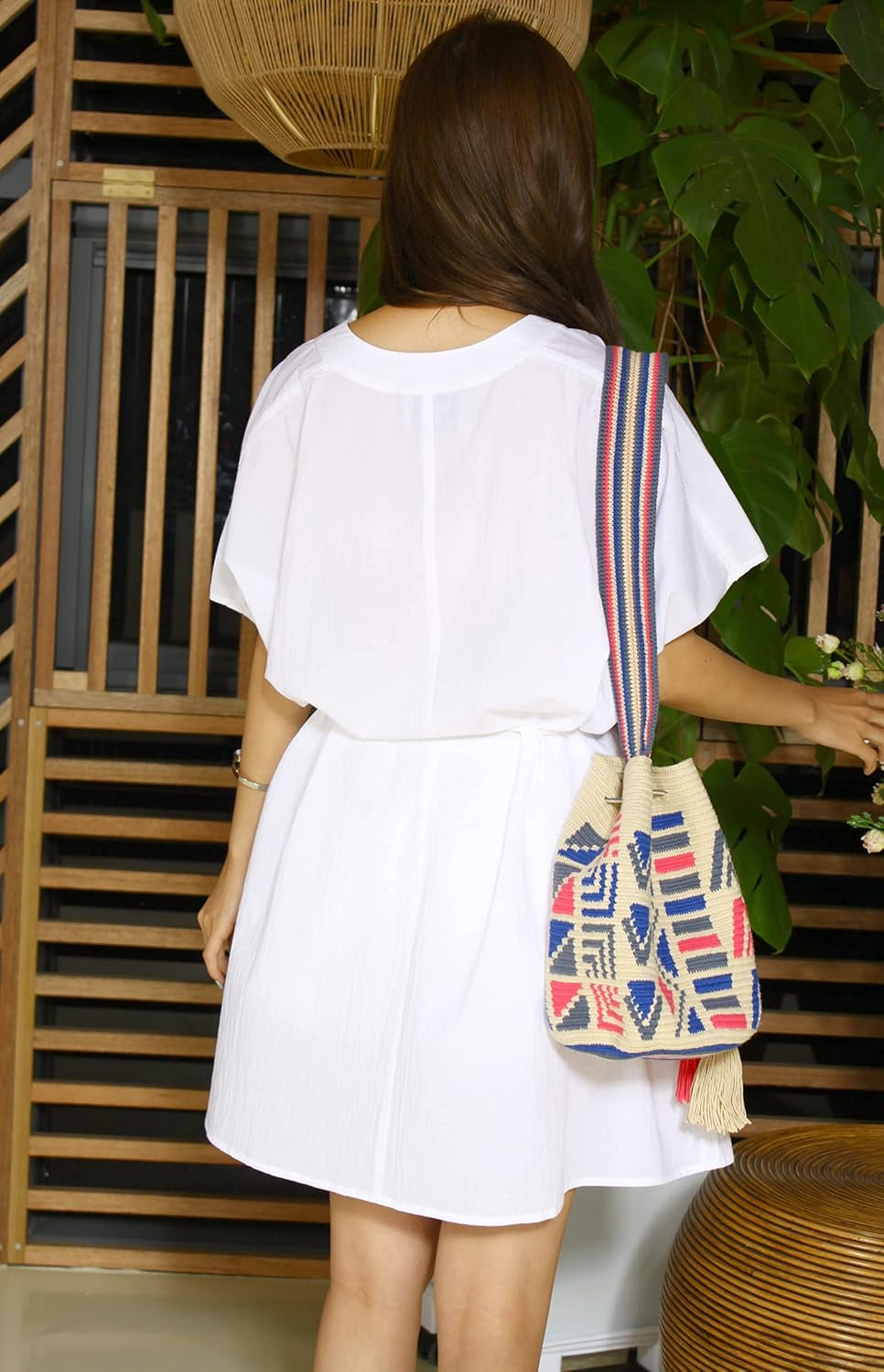 Classic White V-Neck Shirt Dress – Effortless Everyday Style
