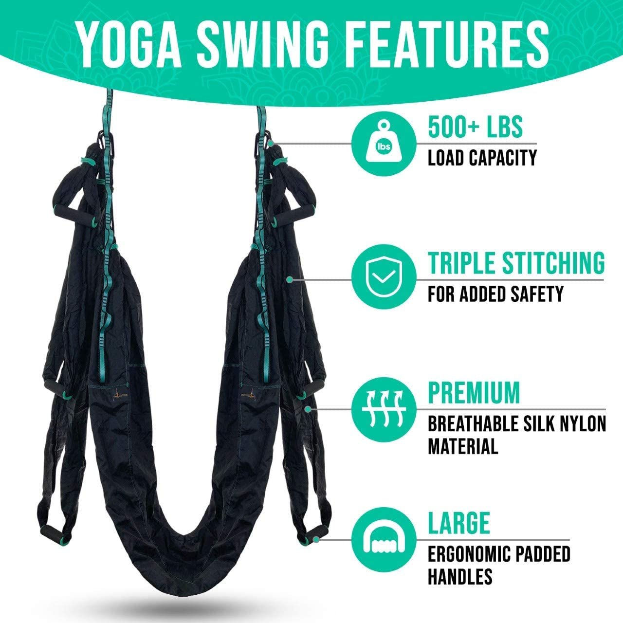 Premium Aerial Hammock Anti-Gravity Yoga Swing Kit