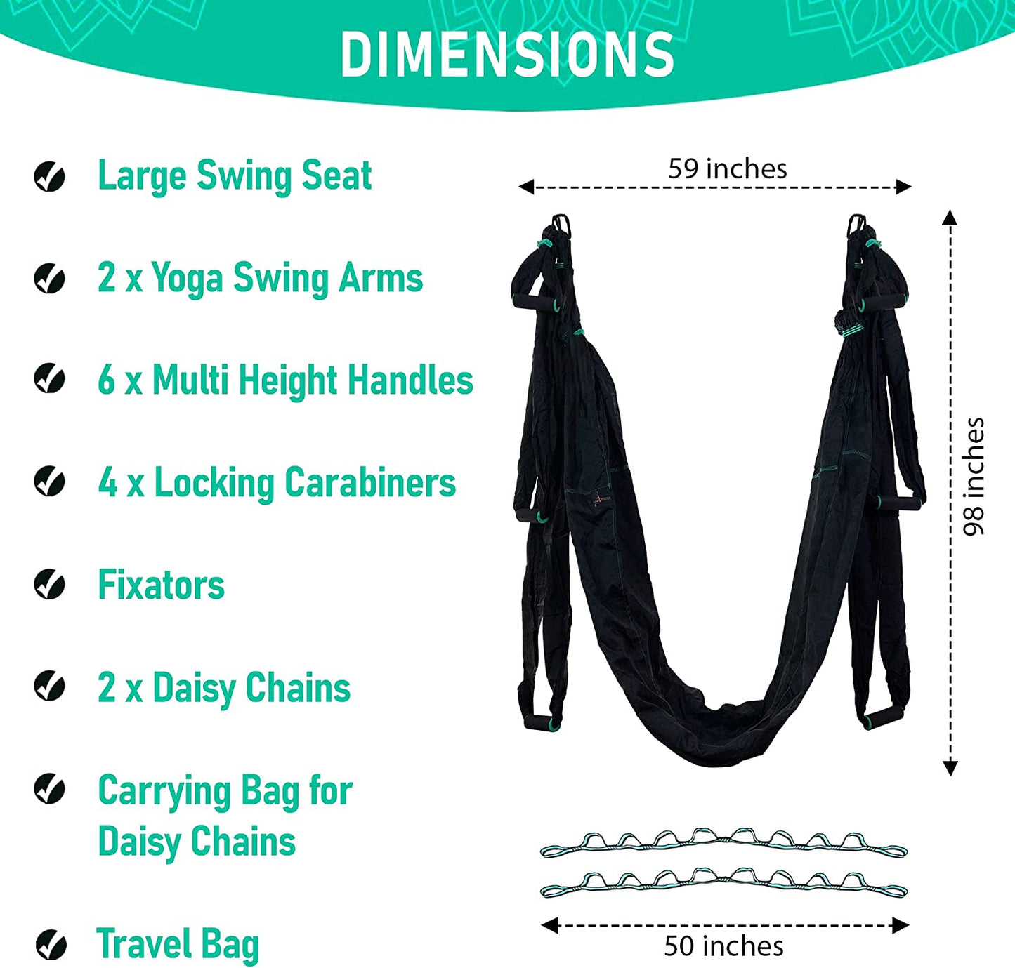 Premium Aerial Hammock Anti-Gravity Yoga Swing Kit
