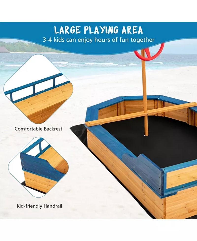 Pirate Ship Kids' Sandbox
