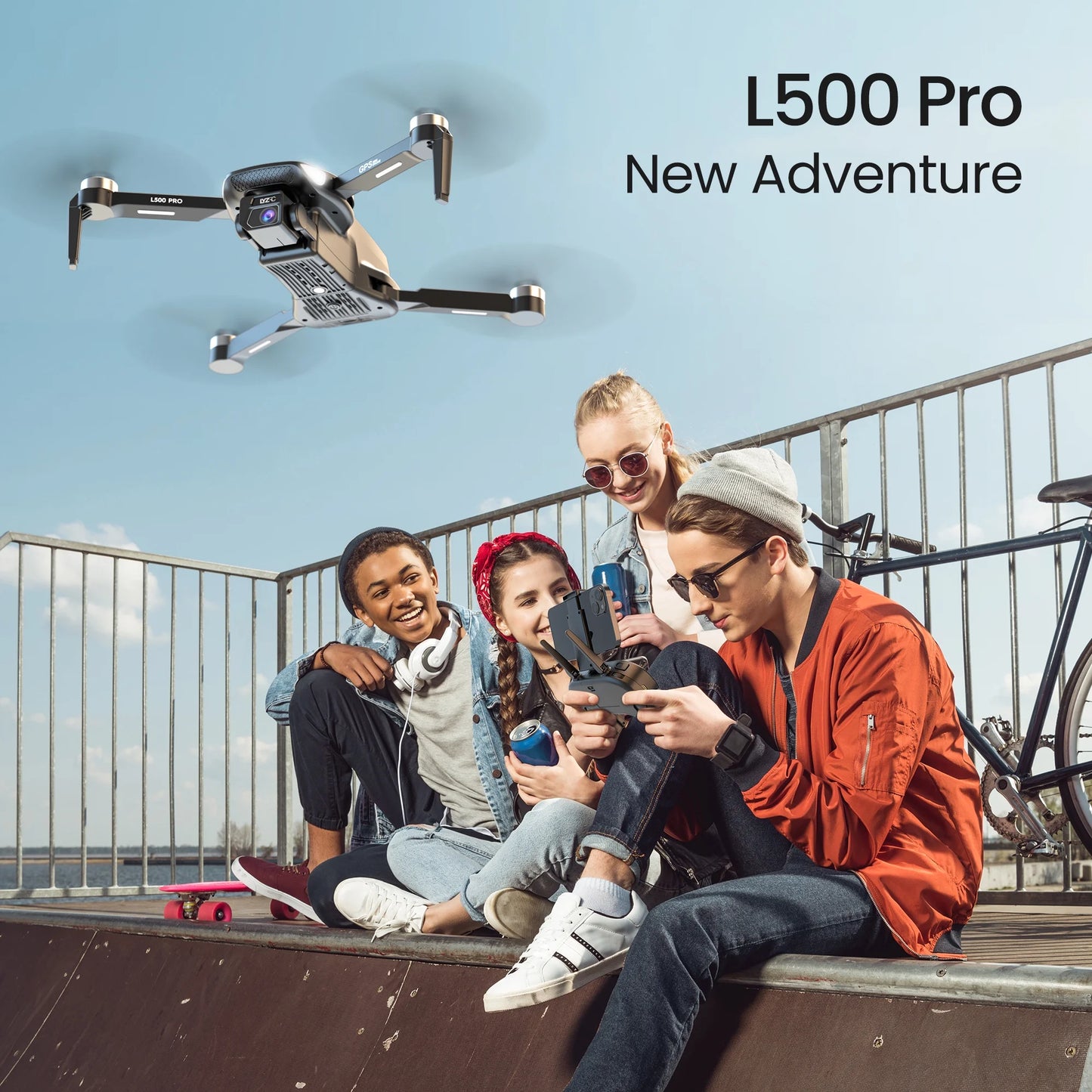 L500 Pro GPS Drone — 4K HD Camera, Brushless Motors, 5G WiFi FPV, Intelligent GPS Return, Dual Batteries