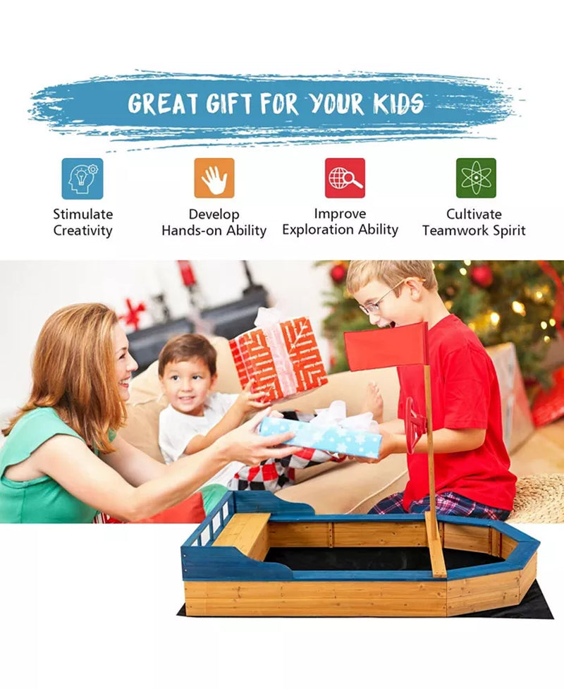 Pirate Ship Kids' Sandbox