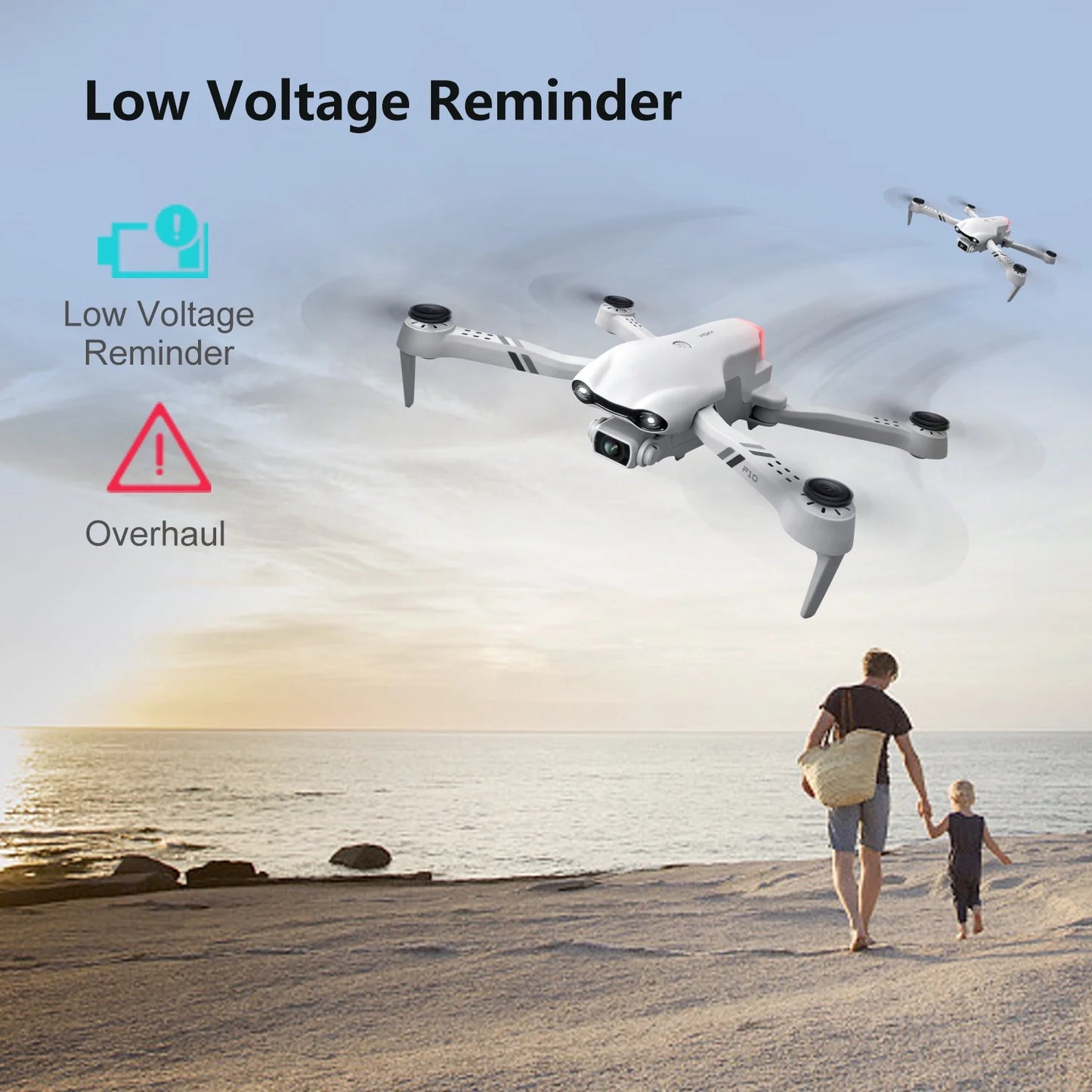 F10-1080P WiFi FPV Drone — 1080P HD Camera, Headless Mode, Altitude Hold, Gravity Control, Dual Battery Set