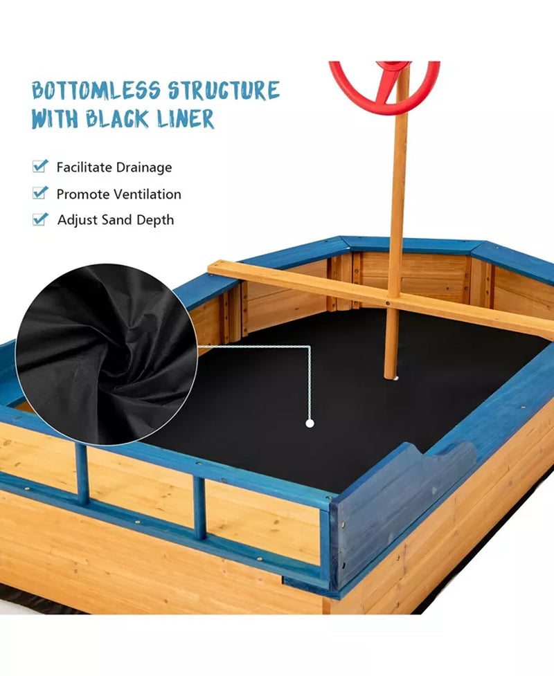 Pirate Ship Kids' Sandbox