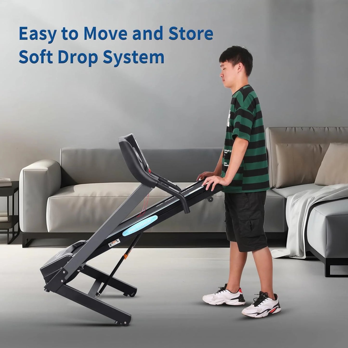 CLIMBRUN 2.5HP Folding Treadmill with Auto Incline