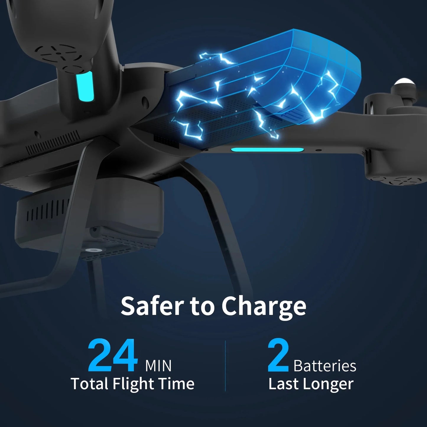 JY03 Drone — 1080P HD Camera FPV Quadcopter with Optical Flow Sensor and LED Lights