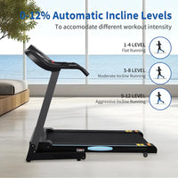 CLIMBRUN 2.5HP Folding Treadmill with Auto Incline