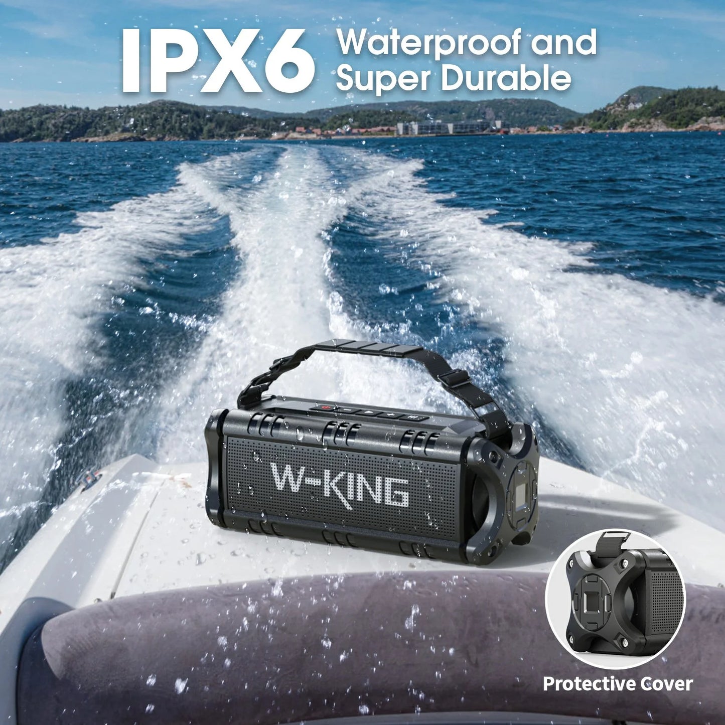 BoomBass 50W Bluetooth Speaker - Waterproof & 30H Playtime