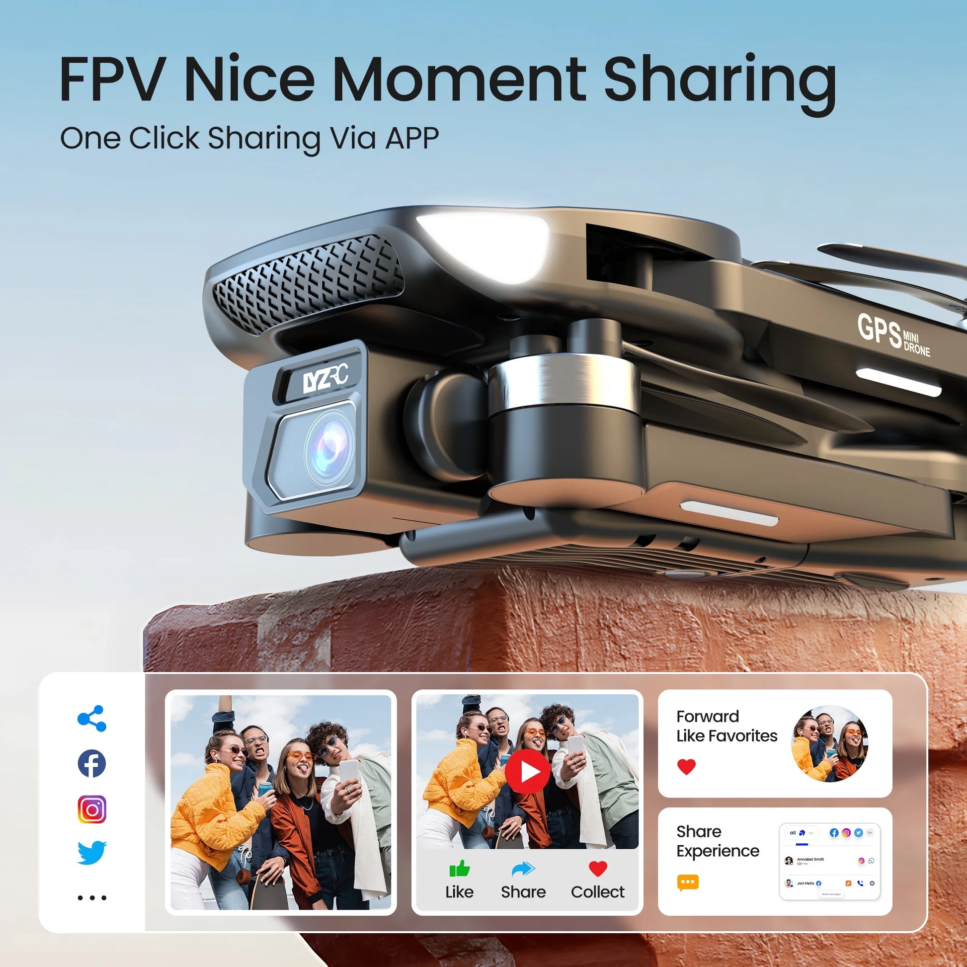 L500 Pro GPS Drone — 4K HD Camera, Brushless Motors, 5G WiFi FPV, Intelligent GPS Return, Dual Batteries