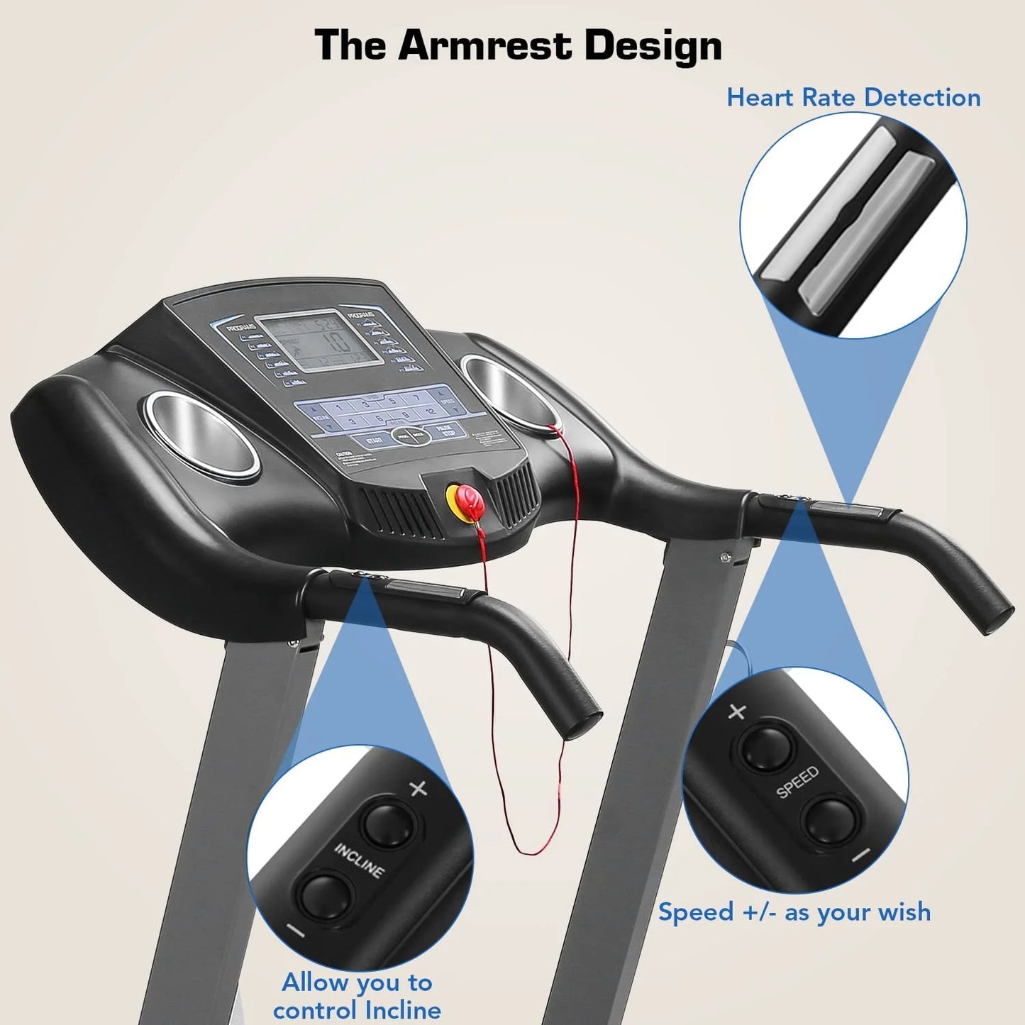 CLIMBRUN 2.5HP Folding Treadmill with Auto Incline