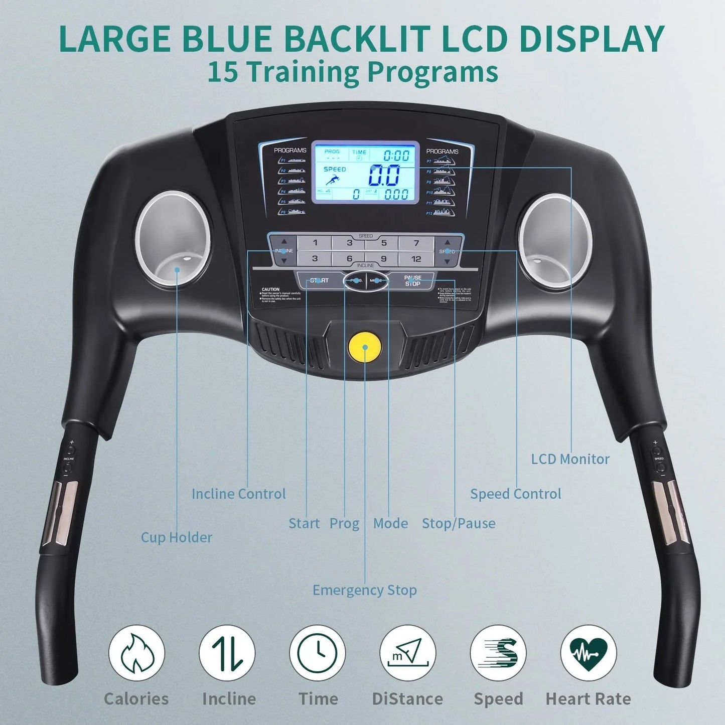 CLIMBRUN 2.5HP Folding Treadmill with Auto Incline