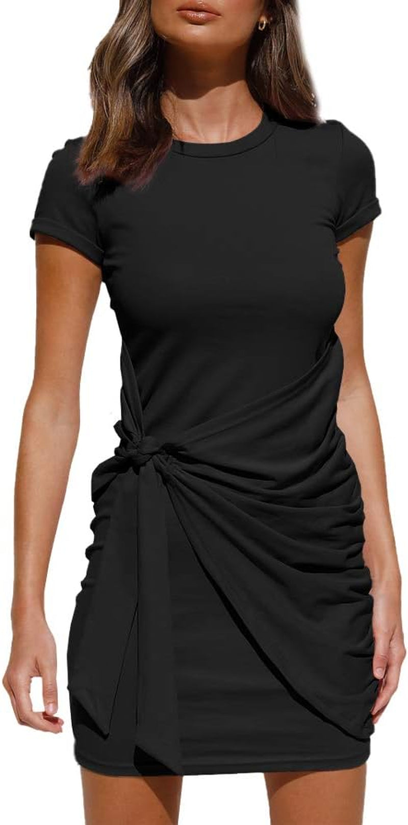 LILLUSORY Women's 2025 Summer Bodycon T-Shirt Dress