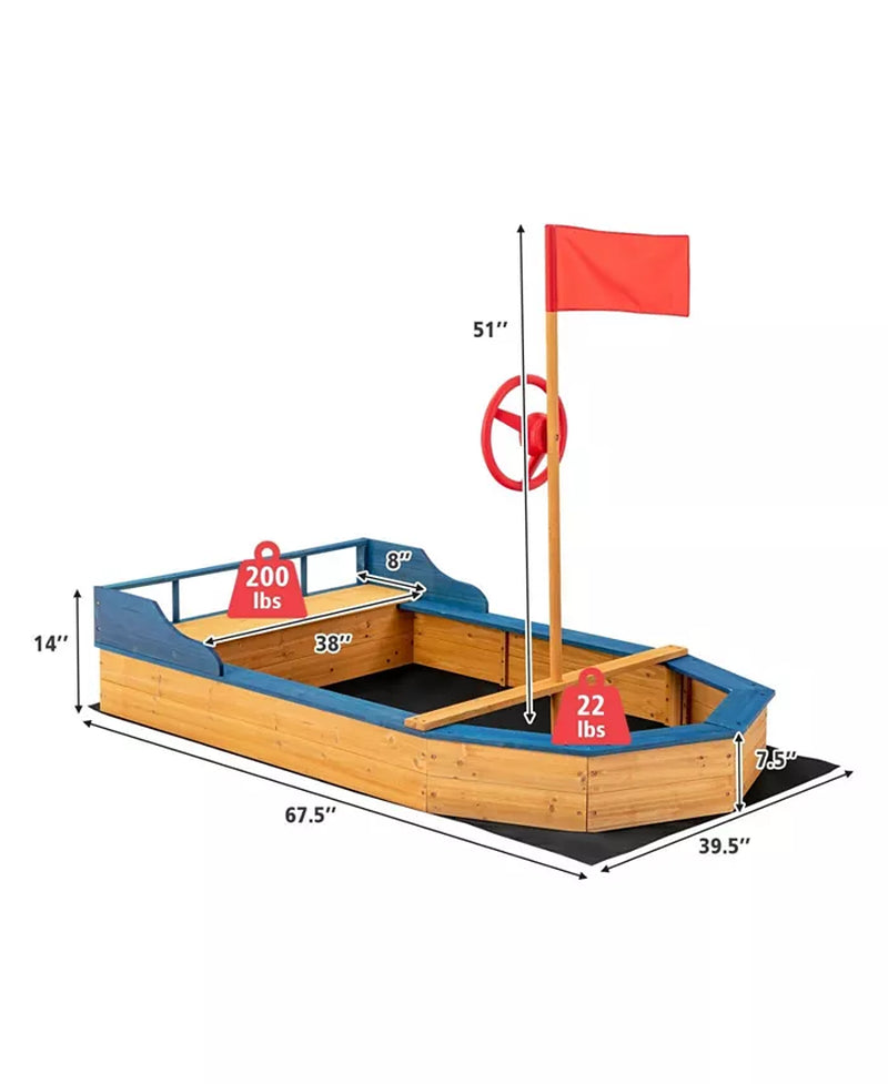 Pirate Ship Kids' Sandbox