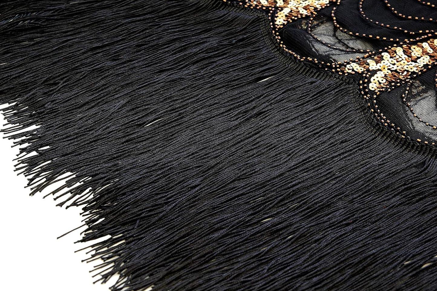 1920s Gatsby Inspired Sequin & Beads Flapper Dress